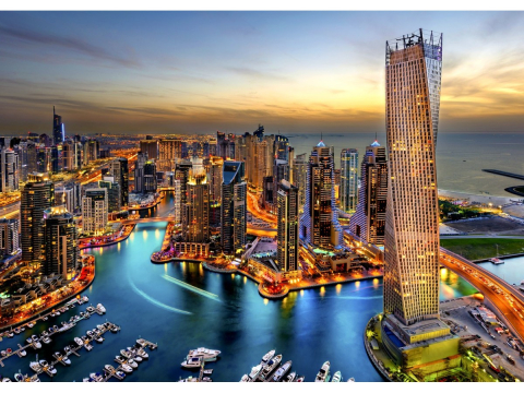 Puzzle 1000 piese Enjoy – Dubai Marina at Night [1]