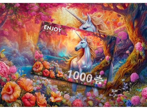 Puzzle 1000 piese Enjoy – Enchanted Harmony Unicorn [3]