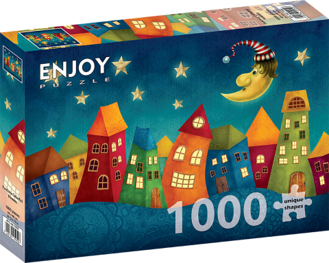 Puzzle 1000 piese - Puzzle 1000 piese Enjoy – Fantasy Colorful Houses