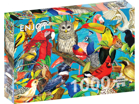 Puzzle - Puzzle 1000 piese Enjoy – Feathered Fenzy