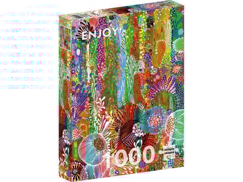Puzzle - Puzzle 1000 piese Enjoy – Floral Curtain