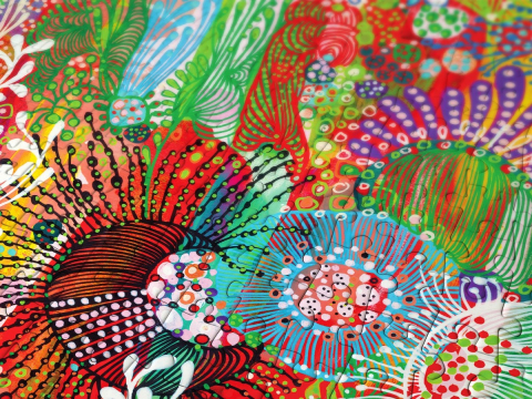 Puzzle 1000 piese Enjoy – Floral Curtain [4]