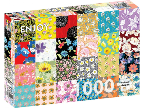 Puzzle - Puzzle 1000 piese Enjoy – Floral Patterns