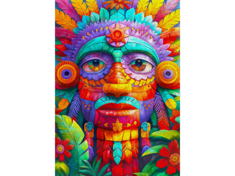 Puzzle 1000 piese Enjoy – Floral Totem [1]