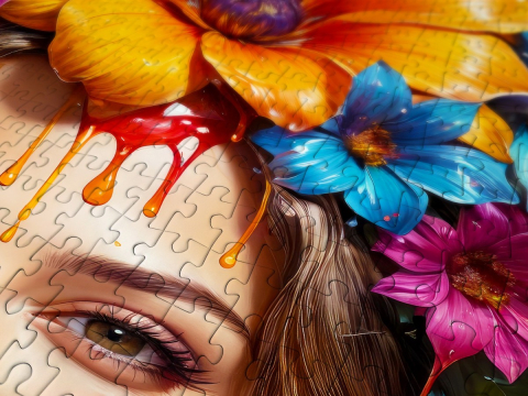 Puzzle 1000 piese Enjoy – Flower Girl [4]