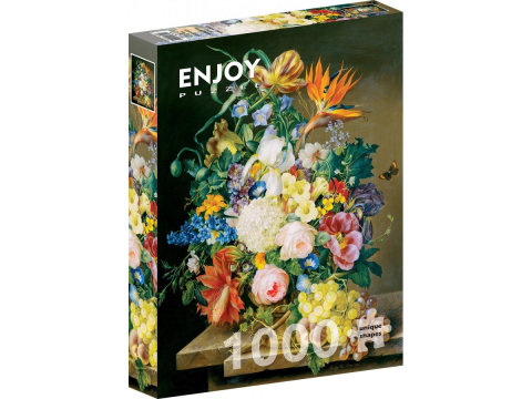 Puzzle 1000 piese - Puzzle 1000 piese Enjoy – Franz Xaver Petter: Flower Piece