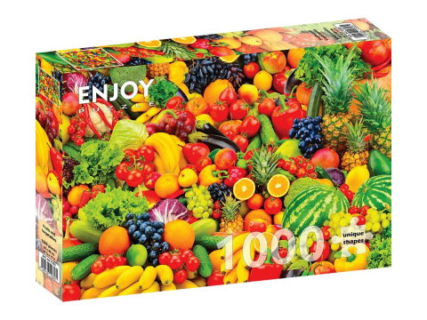 Puzzle - Puzzle 1000 piese Enjoy – Fruits and Vegetables