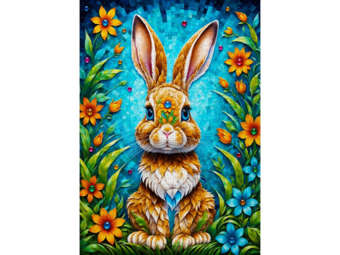Puzzle 1000 piese Enjoy – Garden Bunny [1]
