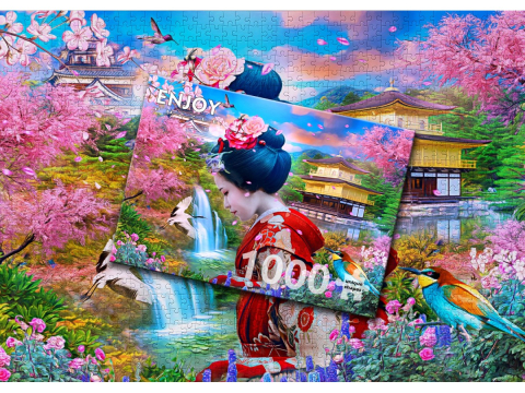 Puzzle 1000 piese Enjoy – Geisha Garden [3]