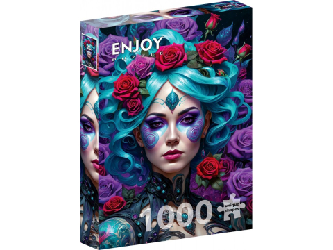 Noutati - Puzzle 1000 piese Enjoy – Gothic Flowers Portrait
