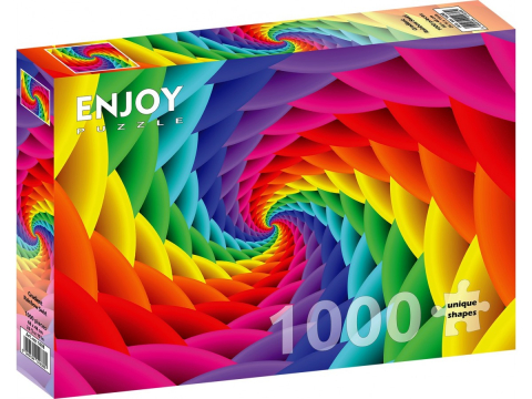 Puzzle 1000 piese - Puzzle 1000 piese Enjoy – Gradient Rainbow Swirl