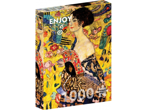 Puzzle - Puzzle 1000 piese Enjoy – Gustav Klimt: Lady with a Fan
