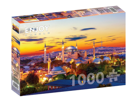 Puzzle - Puzzle 1000 piese Enjoy – Hagia Sophia at Sunset, Istanbul