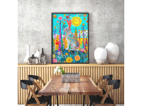 Puzzle 1000 piese Enjoy – Hare’s Whimsical Land [5]