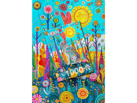 Puzzle 1000 piese Enjoy – Hare’s Whimsical Land [3]