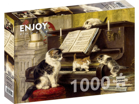 Puzzle 1000 piese - Puzzle 1000 piese Enjoy – Henriette Ronner-Knip: The Piano Lesson