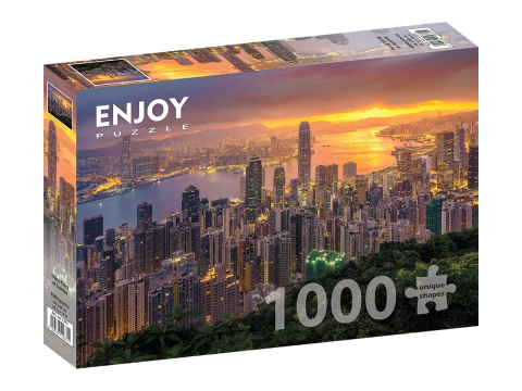 Puzzle - Puzzle 1000 piese Enjoy – Hong Kong at Sunrise