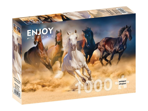 Puzzle - Puzzle 1000 piese Enjoy – Horses Running in the Desert