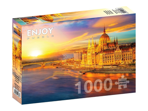 Puzzle 1000 piese - Puzzle 1000 piese Enjoy – Hungarian Parliament at Sunset, Budapest