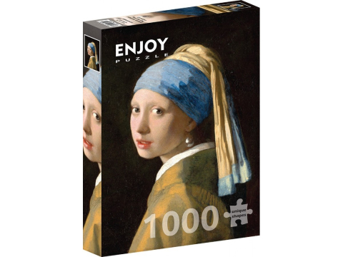 Puzzle - Puzzle 1000 piese Enjoy – Johannes Vermeer: Girl with a Pearl Earring