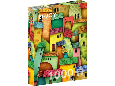 Puzzle 1000 piese - Puzzle 1000 piese Enjoy – Joyful Houses