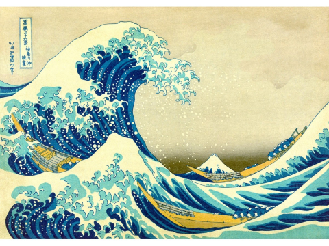 Puzzle 1000 piese Enjoy – Katsushika Hokusai: The Great Wave off Kanagawa [1]