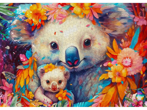 Puzzle 1000 piese Enjoy – Koala Kuddles [1]