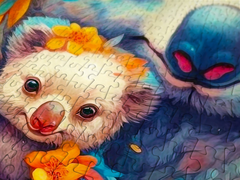 Puzzle 1000 piese Enjoy – Koala Kuddles [4]