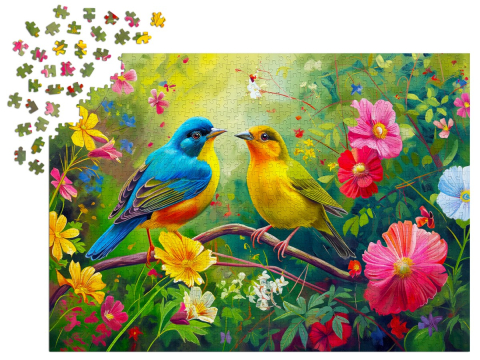 Puzzle 1000 piese Enjoy – Lovebirds Duet [2]