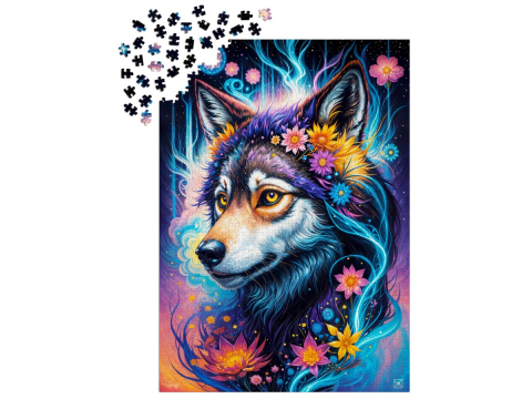 Puzzle 1000 piese Enjoy – Magical Wolf Portrait [2]