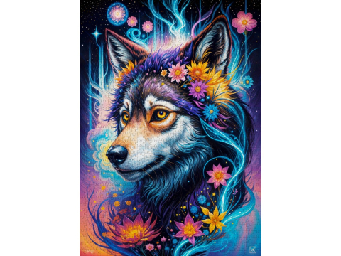 Puzzle 1000 piese Enjoy – Magical Wolf Portrait [1]