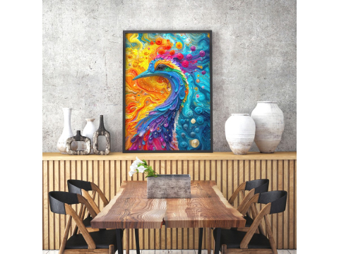 Puzzle 1000 piese Enjoy – Marble Feathers [5]