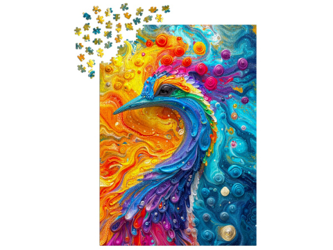 Puzzle 1000 piese Enjoy – Marble Feathers [2]