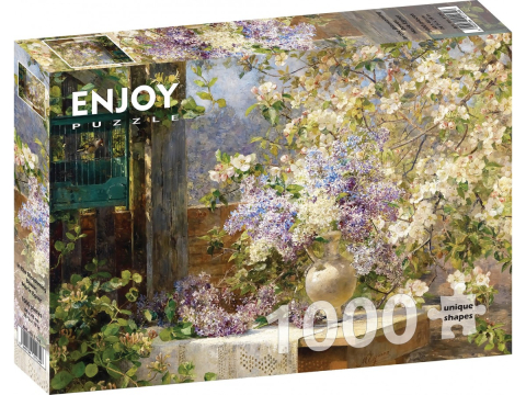 Puzzle - Puzzle 1000 piese Enjoy – Marie Egner: In the Blossoming Bower