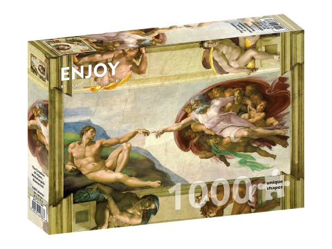Puzzle - Puzzle 1000 piese Enjoy – Michelangelo Buonarroti: The Creation of Adam