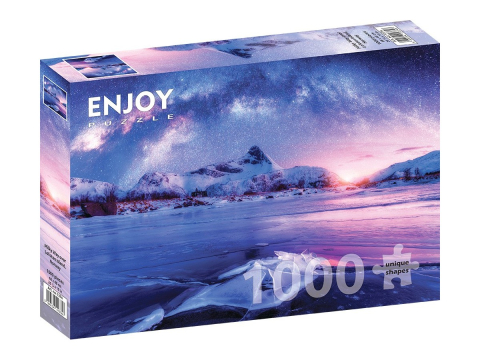 Puzzle - Puzzle 1000 piese Enjoy – Milky Way over Lofoten Island, Norway