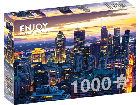 Puzzle 1000 piese - Puzzle 1000 piese Enjoy – Montreal Skyline by Night, Canada