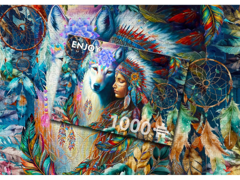Puzzle 1000 piese Enjoy – Native Princess [3]