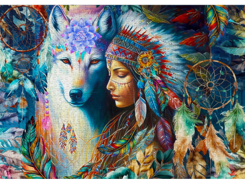 Puzzle 1000 piese Enjoy – Native Princess [1]