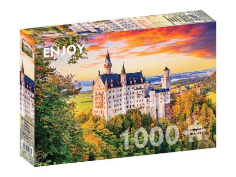 Puzzle - Puzzle 1000 piese Enjoy – Neuschwanstein Castle in Autumn, Germany