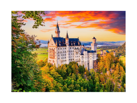 Puzzle 1000 piese Enjoy – Neuschwanstein Castle in Autumn, Germany [1]