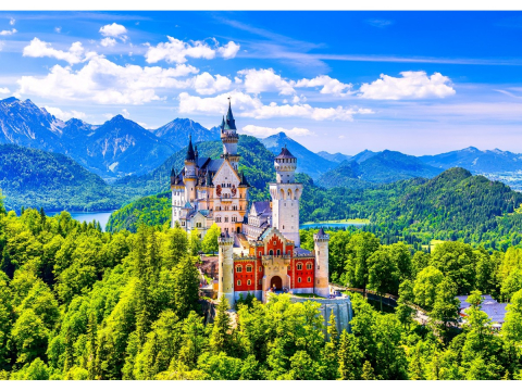 Puzzle 1000 piese Enjoy – Neuschwanstein Castle in Summer, Germany [1]