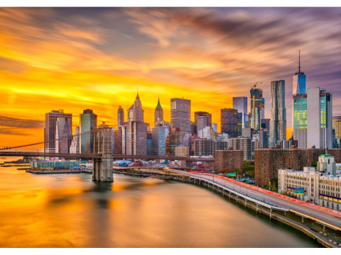 Puzzle 1000 piese Enjoy – New York City Skyline at Dusk [1]