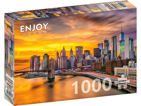 Puzzle 1000 piese - Puzzle 1000 piese Enjoy – New York City Skyline at Dusk