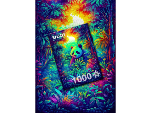 Puzzle 1000 piese Enjoy – Panda Corner [3]