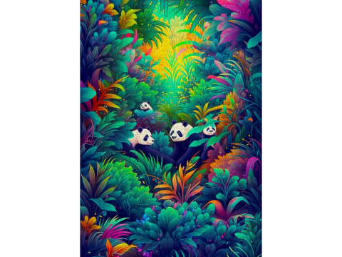 Puzzle 1000 piese Enjoy – Panda Haven [1]
