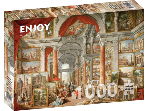 Puzzle - Puzzle 1000 piese Enjoy – Paolo Panini: Views of Modern Rome