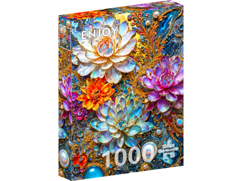 Puzzle - Puzzle 1000 piese Enjoy – Pearlescent Waterlilies