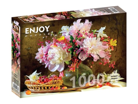 Puzzle - Puzzle 1000 piese Enjoy – Peonies Beauty