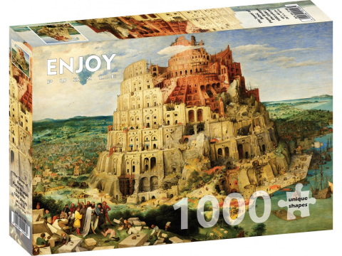 Puzzle - Puzzle 1000 piese Enjoy – Pieter Bruegel the Elder: The Tower of Babel
